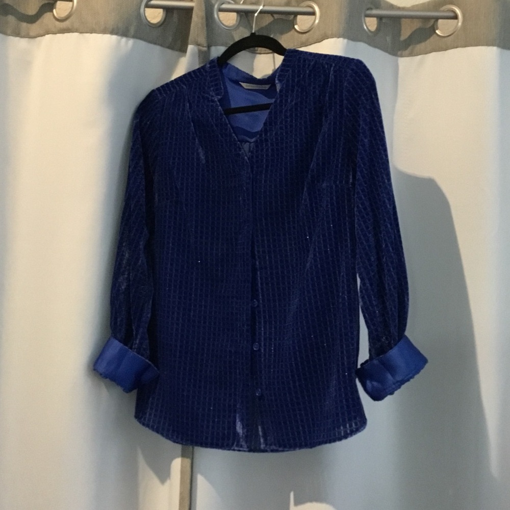 Soft Surroundings Royal Blue Blouse